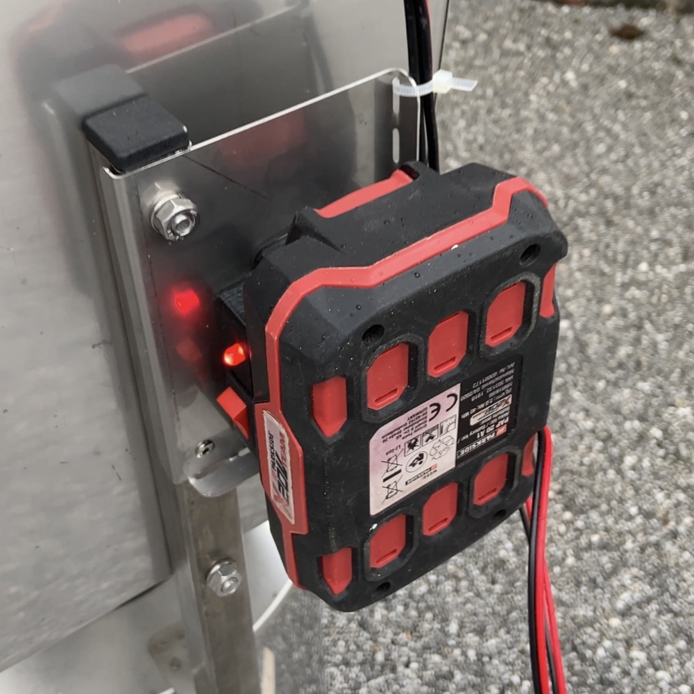 Pravokutni parni topionik na plin (2) Adapter za baterijo Parkside, Makita, Milwaukee, Hitachi, Hikoki, Bosch, Metabo, Dewalt